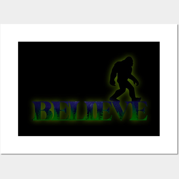 Bigfoot Believe Wall Art by JM's Designs